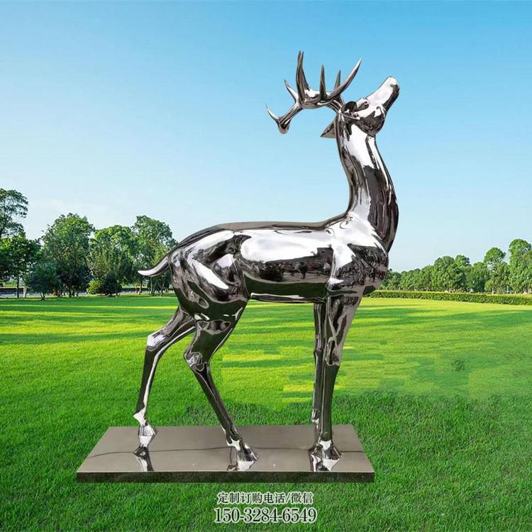 景观小鹿雕塑供需,白钢制作,大型镜面小鹿雕塑公司 景观小鹿雕塑供需,白钢制作,大型镜面小鹿雕塑公司