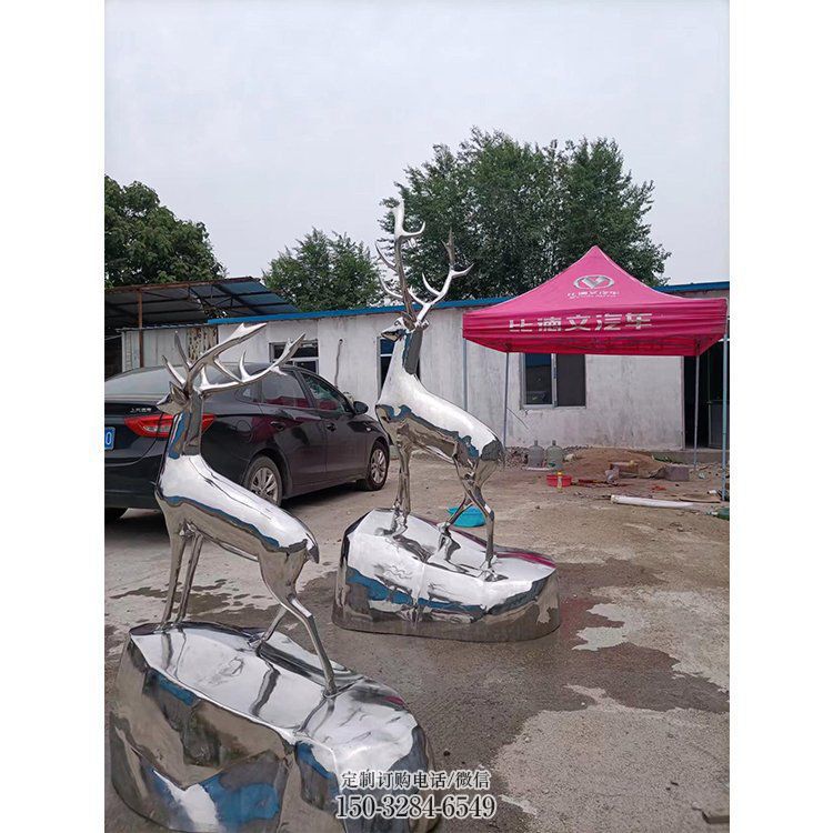 现代小鹿雕塑定制,中式工艺,镜面仿真小鹿雕塑优价 现代小鹿雕塑定制,中式工艺,镜面仿真小鹿雕塑优价