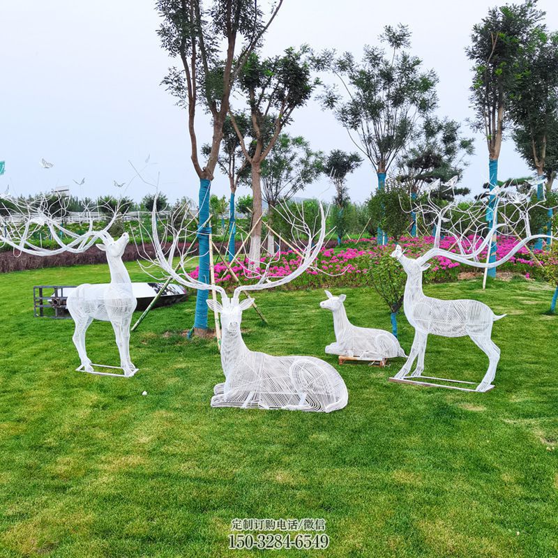 金属小鹿雕塑制作,陆地摆件,镂空小鹿雕塑制造商 金属小鹿雕塑制作,陆地摆件,镂空小鹿雕塑制造商