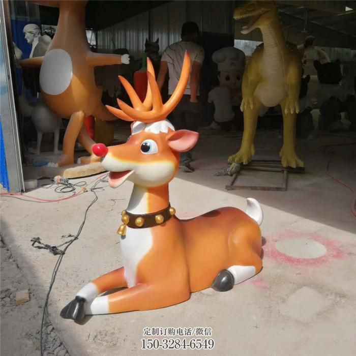 商场小鹿雕塑 仿真雕塑 店门口小品