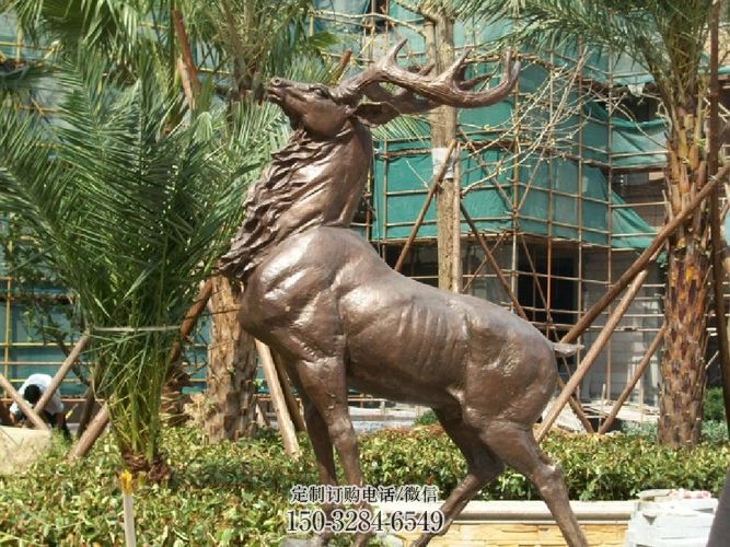 铜小鹿雕塑观赏型,小区雕塑,小鹿铜雕塑优价 铜小鹿雕塑观赏型,小区雕塑,小鹿铜雕塑优价